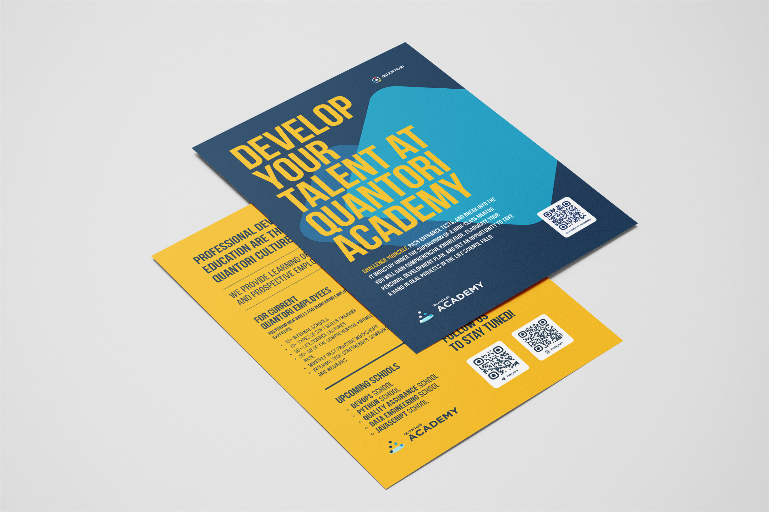 Дизайн листовки Quantori Academy
