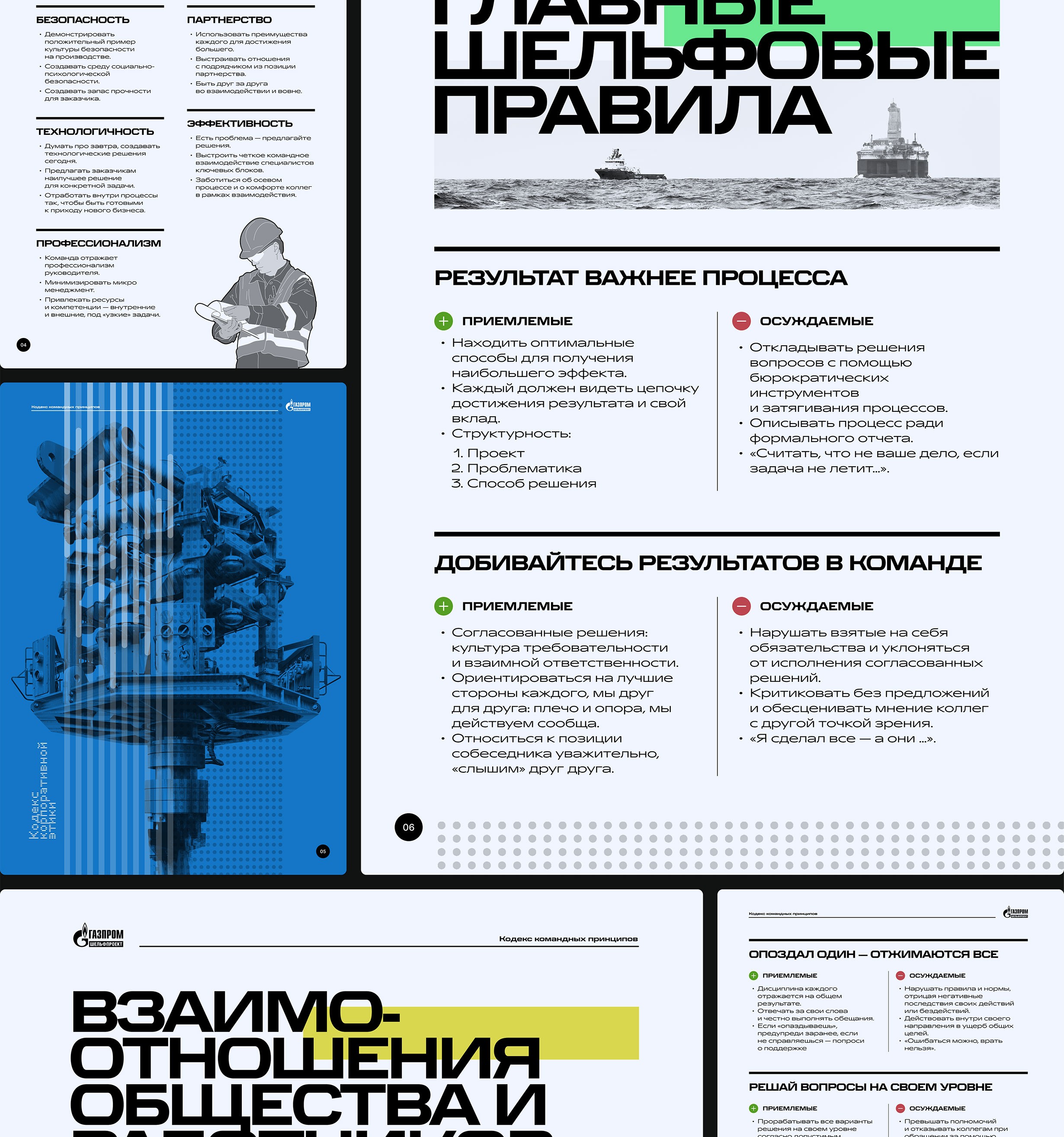 Дизайн презентации компании Газпром шельфпроект
