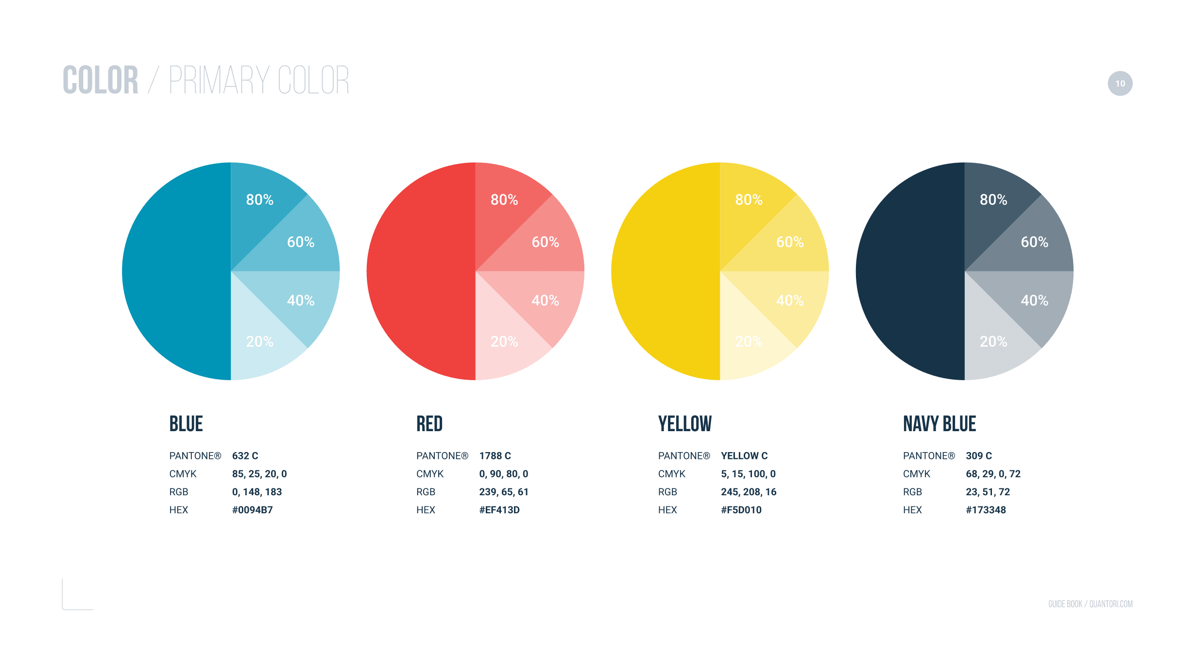 Гайдбук — Основные цвета